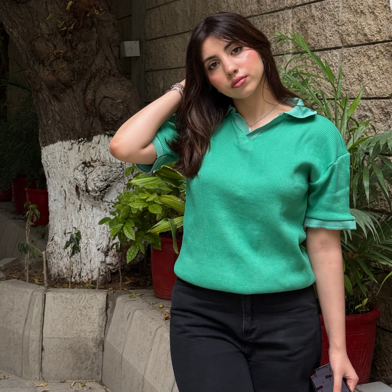 Women's Summer Casual Polo - Green - Image 8