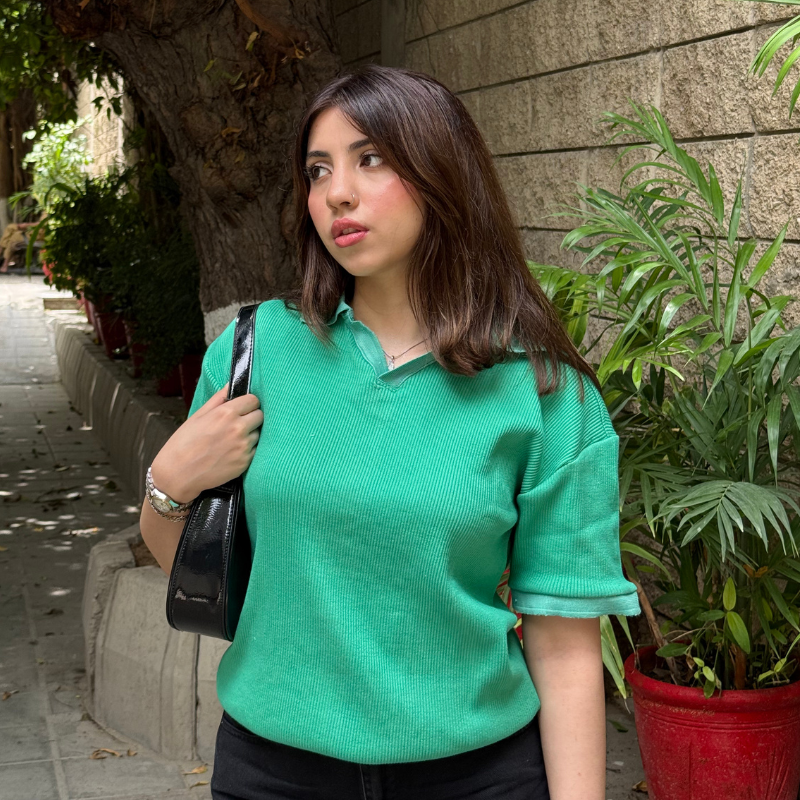 Women's Summer Casual Polo - Green - Image 6