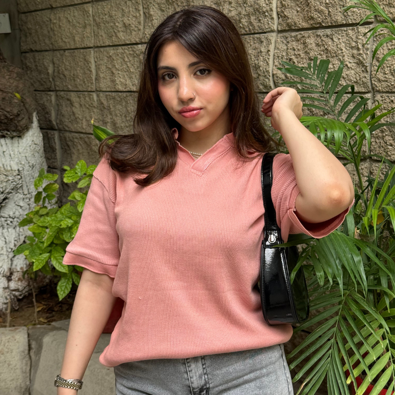 Women's Summer Casual Polo - Piink